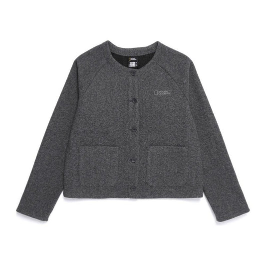 【現貨】女款【WE ARE】韓國國家地理毛呢圓領外套N254WFT210