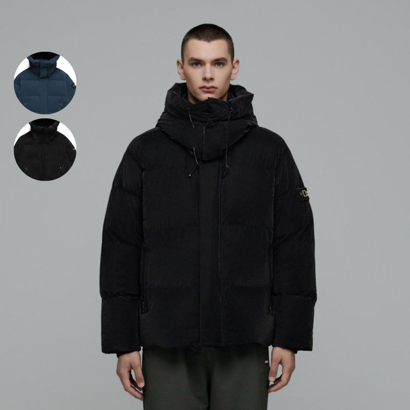 ＊折扣款【WE ARE】韓國國家地理（有臂章）光澤感連帽鵝絨羽絨外套 N244UDW980/N244UDW180