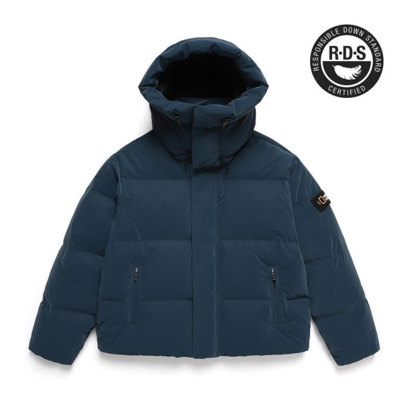 ＊折扣款【WE ARE】韓國國家地理（有臂章）光澤感連帽鵝絨羽絨外套 N244UDW980/N244UDW180