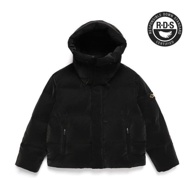 ＊折扣款【WE ARE】韓國國家地理（有臂章）光澤感連帽鵝絨羽絨外套 N244UDW980/N244UDW180