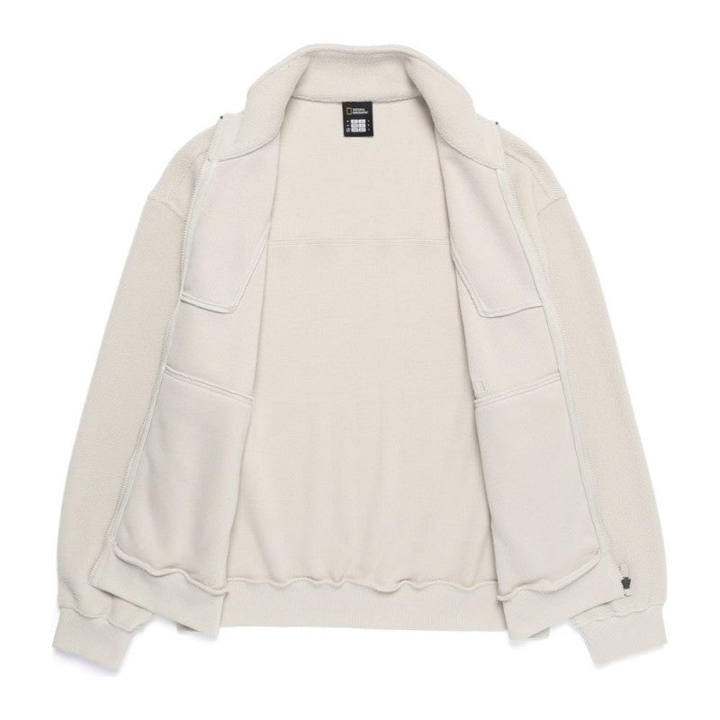 中性款【WE ARE】韓國國家地理 絨毛立領拉鏈外套N254UFT060