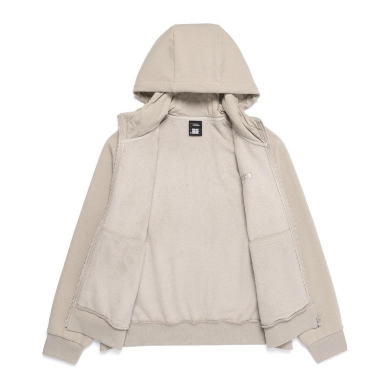 女款【WE ARE】韓國國家地理加絨拉鏈連帽外套N254WFT040